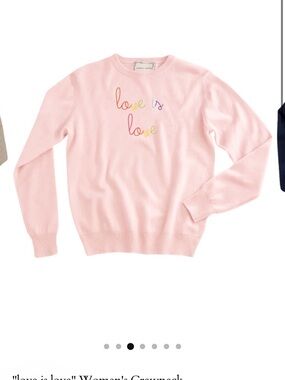 Lingua Franca - Women’s Pink 'Love Is Love' Crewneck Sweater